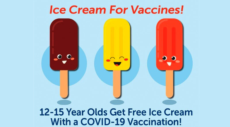 ice cream for vaccine